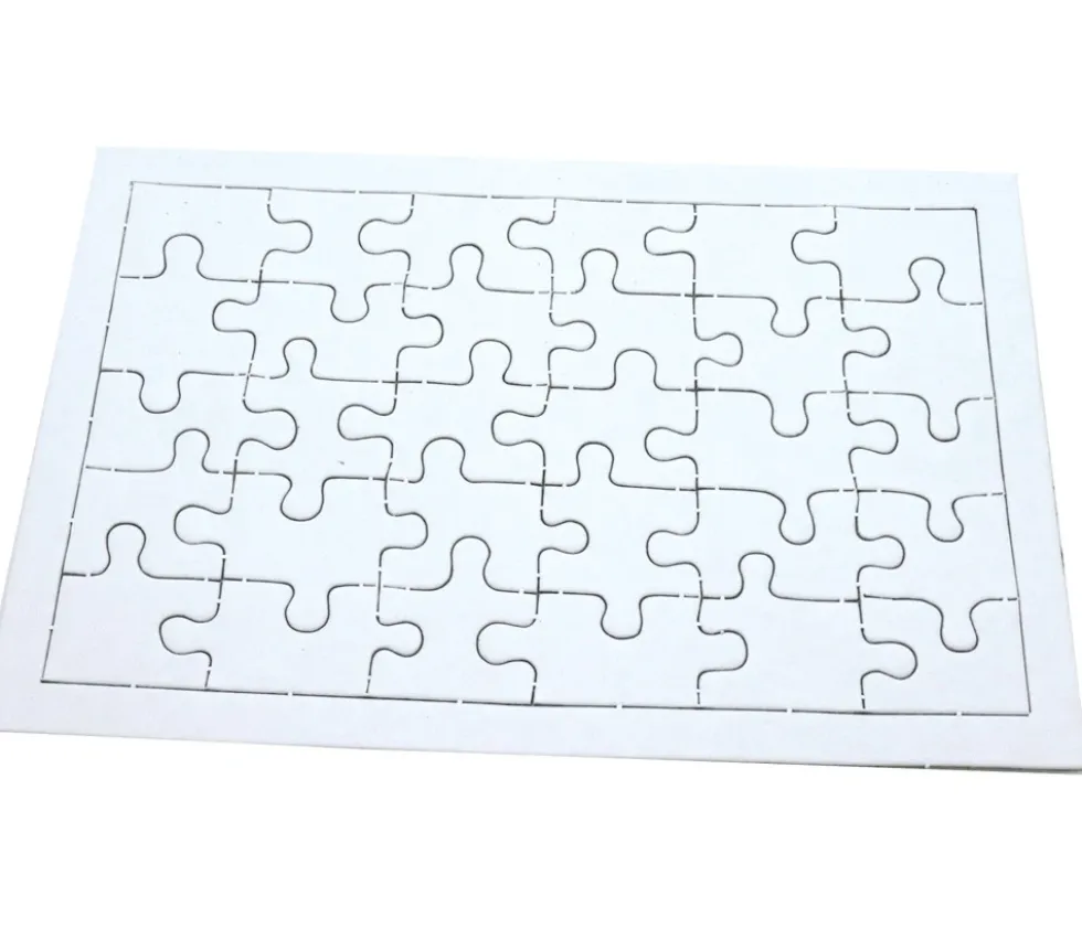 10 Puzzles carton blanc 30 pièces à personnaliser 20 x 13 cm