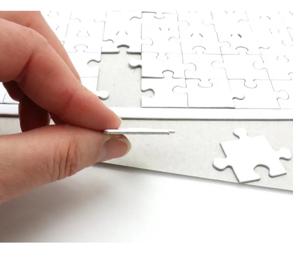 10 Puzzles carton blanc 54 pièces à personnaliser 24 x 16 cm