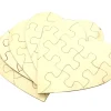 5 Puzzles cœur neutres bois 10 pièces à personnaliser 16 x 16 cm