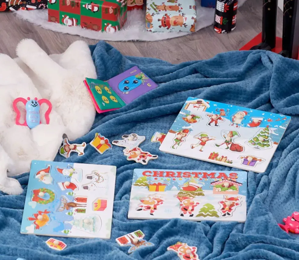 3 puzzles en bois de Noël pour enfant