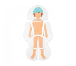 4 puzzles à étage - anatomie garçon de 28 pièces