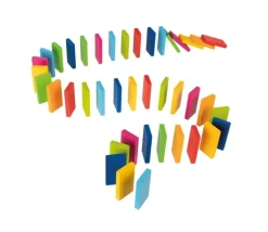 Rallye Dominos bois Arc en ciel - 247 tuiles de 4 x 2.2 cm