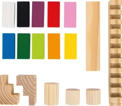 Rallye Dominos bois Arc en ciel XXL - 560 tuiles