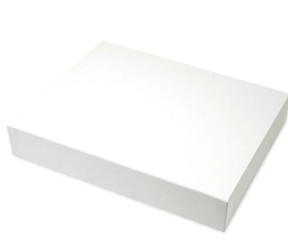 R0+ Boite jeu 16.5 x 12.2 x 4 cm BLANCHE neutre petit format à personnaliser