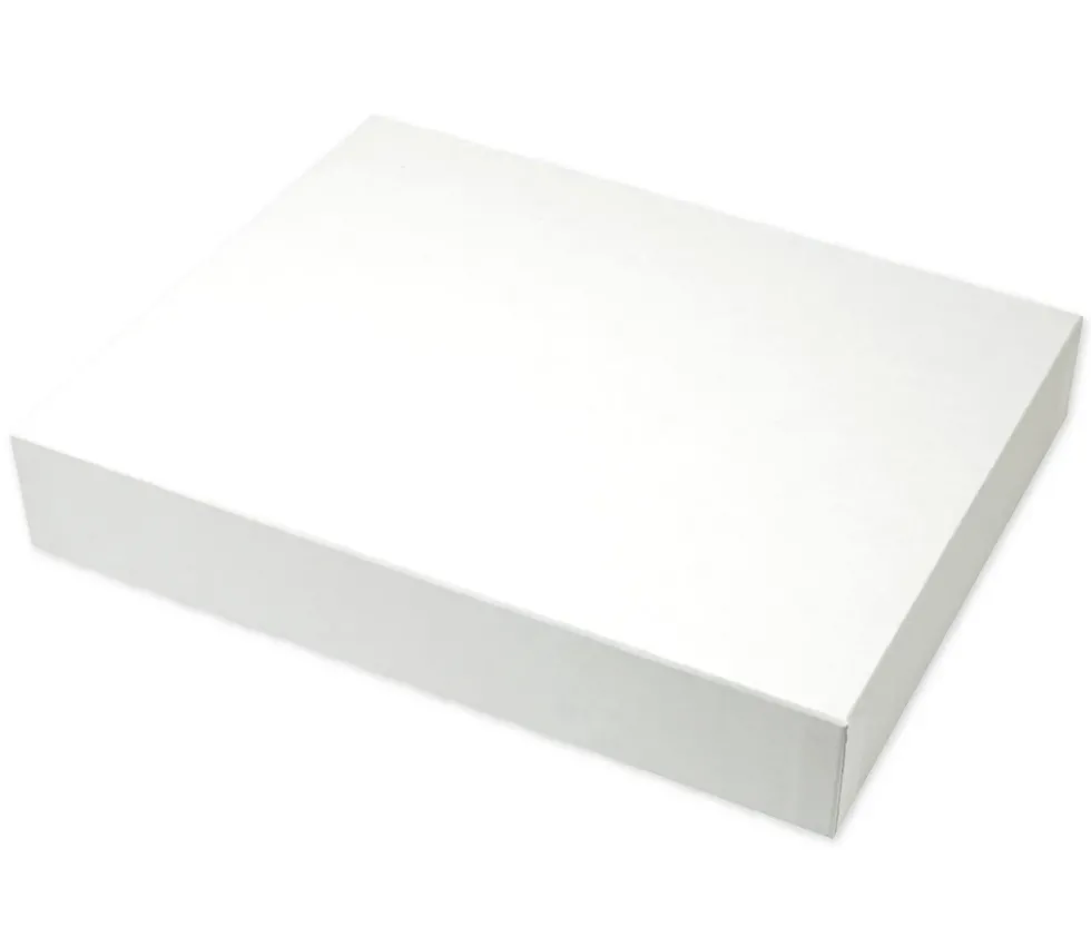R1+ Boite jeu 22.8 x 17.8 x 4 cm BLANCHE neutre à personnaliser