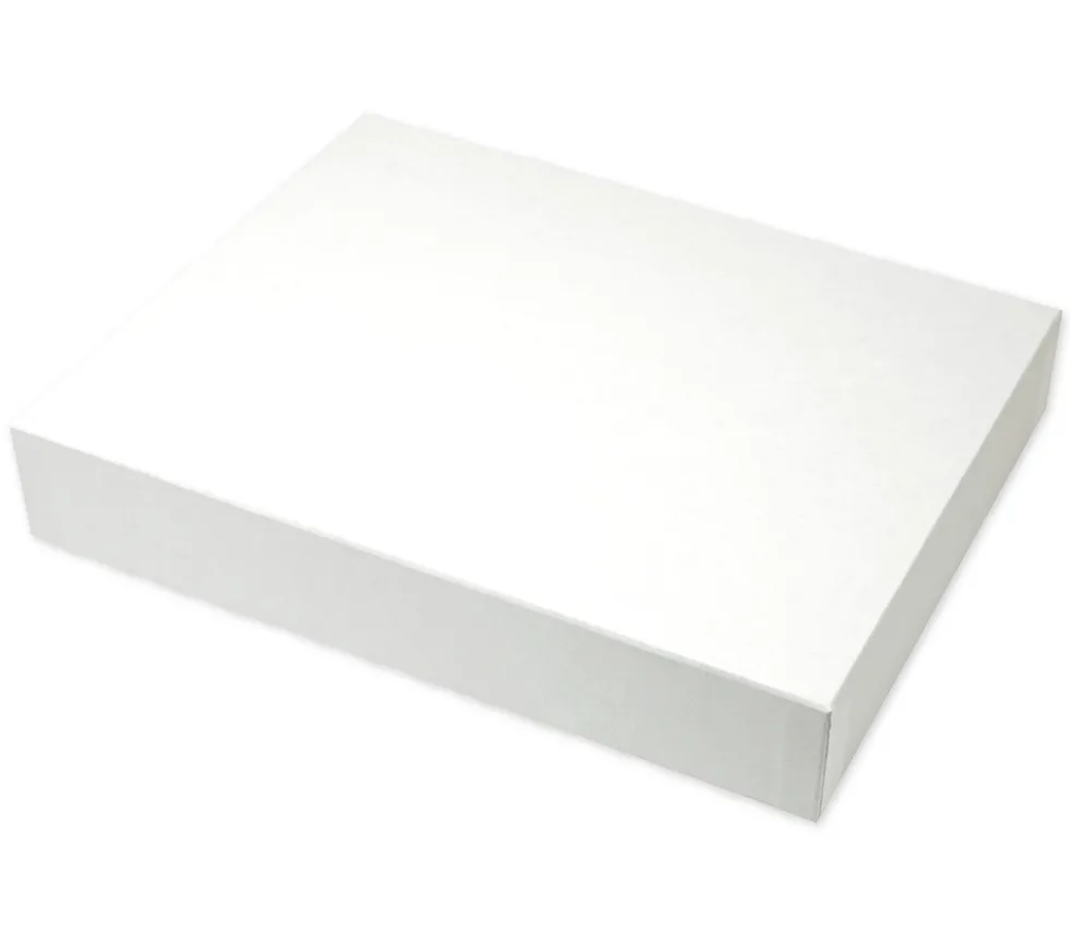 R1+ Boite jeu 22.8 x 17.8 x 4 cm BLANCHE neutre à personnaliser