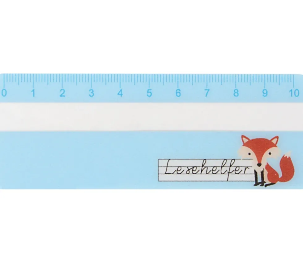 6 Règles d'aide à la lecture renard 11 x 4 cm
