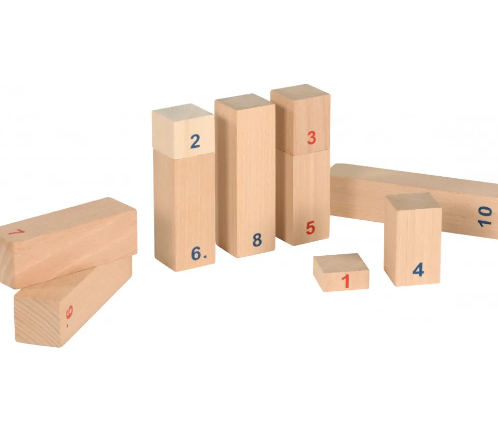 Réglettes bois numérotées de calcul de 1 à 10 math
