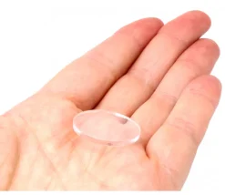 15 ronds transparents base de 25 x 2 mm en plexiglas