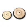 Roue en bois de 3.4 cm avec pneu caoutchouc noir