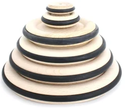 Roue en bois de 10 cm avec pneu caoutchouc pour construction