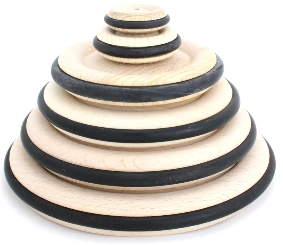 Roue en bois de 10 cm avec pneu caoutchouc pour construction