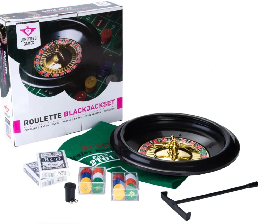 Roulette de jeu pour Casino 30 cm avec pions et tapis