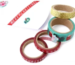 4 rubans adhésifs décor Noël - Masking tapes Noël