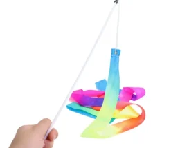 3 Rubans arc en ciel de 2 mètres - gymnastique rythmique
