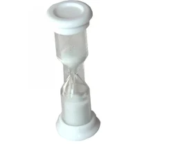 Sablier de jeu 1 minute - blanc ou orange- 7.6 cm PM