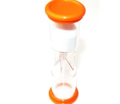 Sablier de jeu 1 minute - blanc ou orange- 7.6 cm PM
