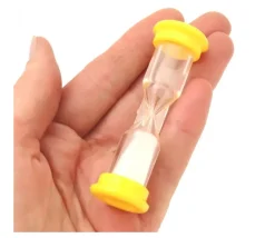 Sablier de jeu 1 minute - JAUNE - 9.8 cm MM