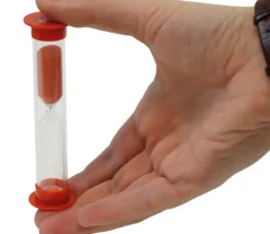 Sablier 10 minutes rouge pour jeux
