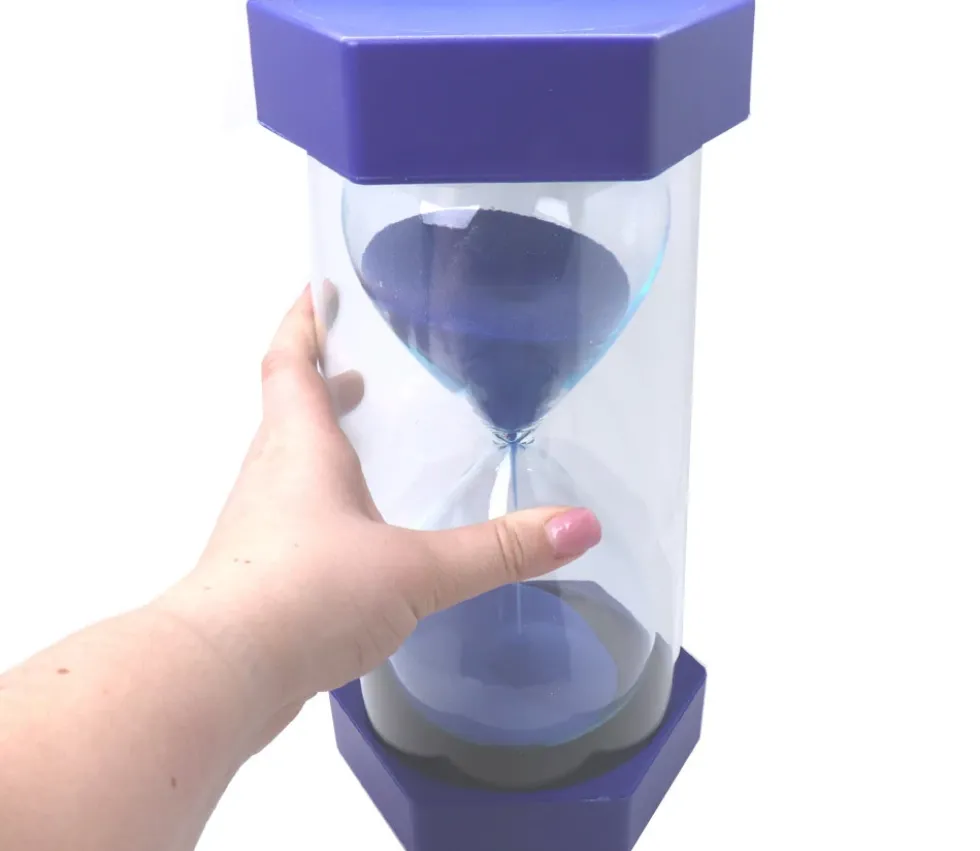 Sablier ultra lisible de 15 minutes - BLEU - 30 cm GEANT