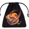 Sac de dés noir Adorable Dragon 11x10 cm