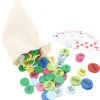 Sac 100 jetons bois de 5 à 1000 mise pour jeux belote/tarot