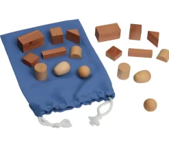 Sac Mystère Montessori 20 formes géométriques en bois