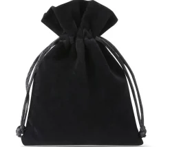 Sac noir 13 x 10 cm effet soyeux