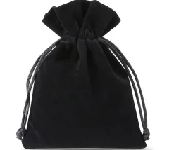 Sac noir 13 x 10 cm effet soyeux