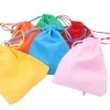 6 sacs colorés en coton 14 x 10 cm taille S