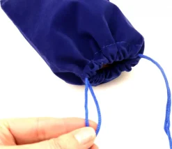 Sac suedine 125 x 175 mm modèle 2 bleu