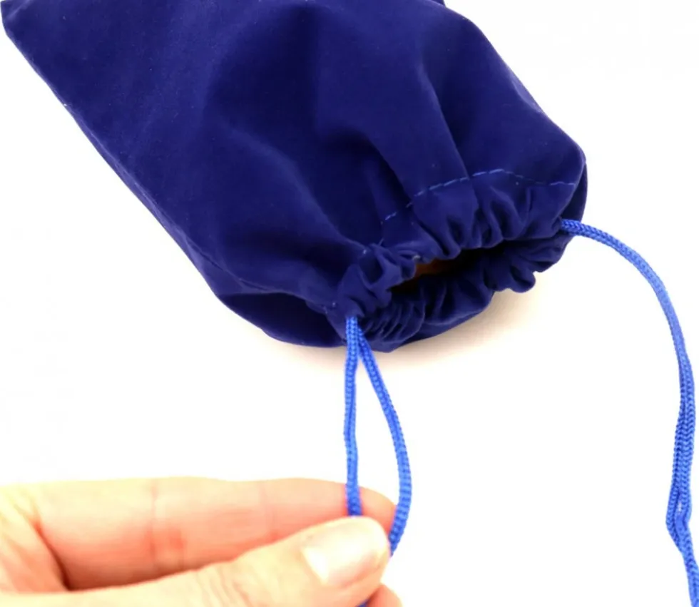 Sac suedine 125 x 175 mm modèle 2 bleu