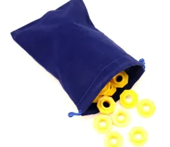 Sac suedine 125 x 175 mm modèle 2 bleu