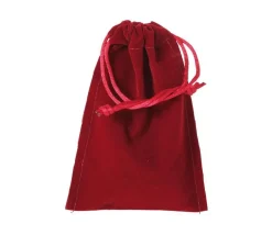 Sac suedine 95 x 140 mm modèle 1 rouge bordeaux