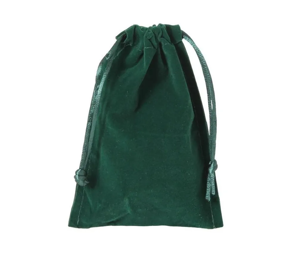 Sac suedine 95 x 140 mm modèle 1 vert foncé