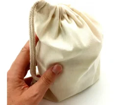 Sac tissu coton pour pions de jeux 28 x 18 cm