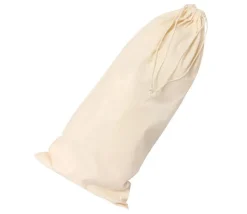 Sac tissu long + 60 x 25 cm - sachet 100 % coton écru