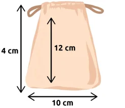 Sac tissu S 14 x 10 cm - sachet 100 % coton pour pions de jeux