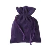 Sac 13 x 18 cm - velours épais VIOLET avec cordon