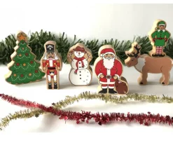Sapin de Noël en bois 125 x 94 x 25 mm