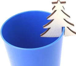 10 sapins en bois 5 cm avec encoche (marqueurs de verre)