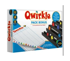 Set accessoires Qwirkle bonus 4 chevalets + 1 bloc score