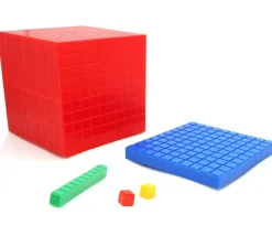 Set complet Base 10 - 132 pièces encastrables centaines, dizaines et unités replastic