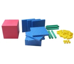 Set de calcul décimal Base 10 - 121 pièces encastrables replastic