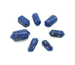 Set 7 dés baril multi-faces barrel nacrés