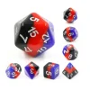 Set 7 dés multi-faces multicolores bleu, rouge, noir