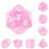 Set 7 dés multi-faces rose nacré