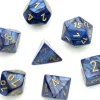 Set 7 dés multi-faces SCARAB bleu royal