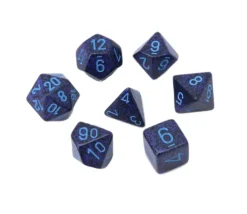 Set 7 dés multi-faces Speckled bleu Cobalt Chessex