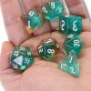 Set 7 dés multi-faces - Tranquil World marron vert